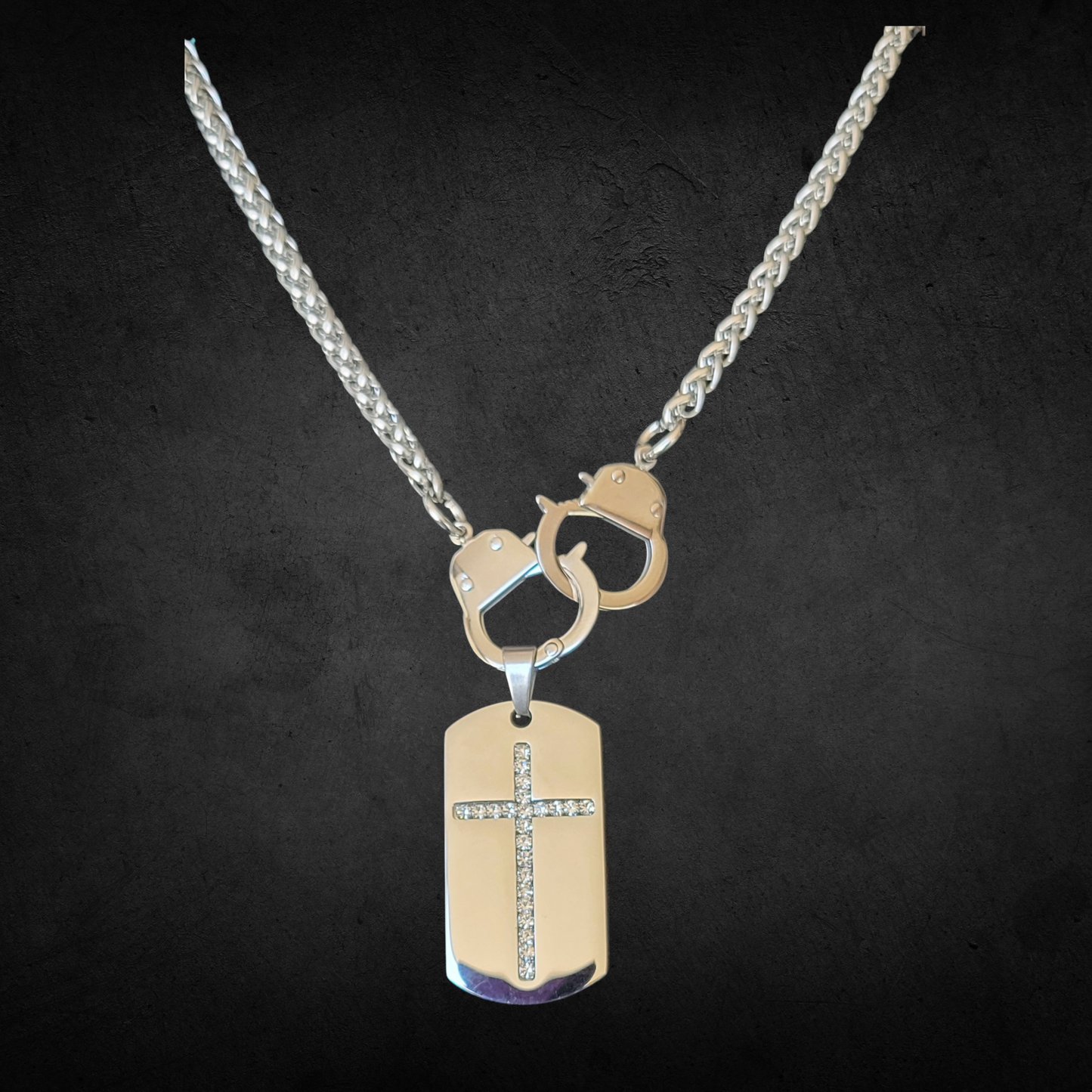 Cuffed 2 the Cross Necklace