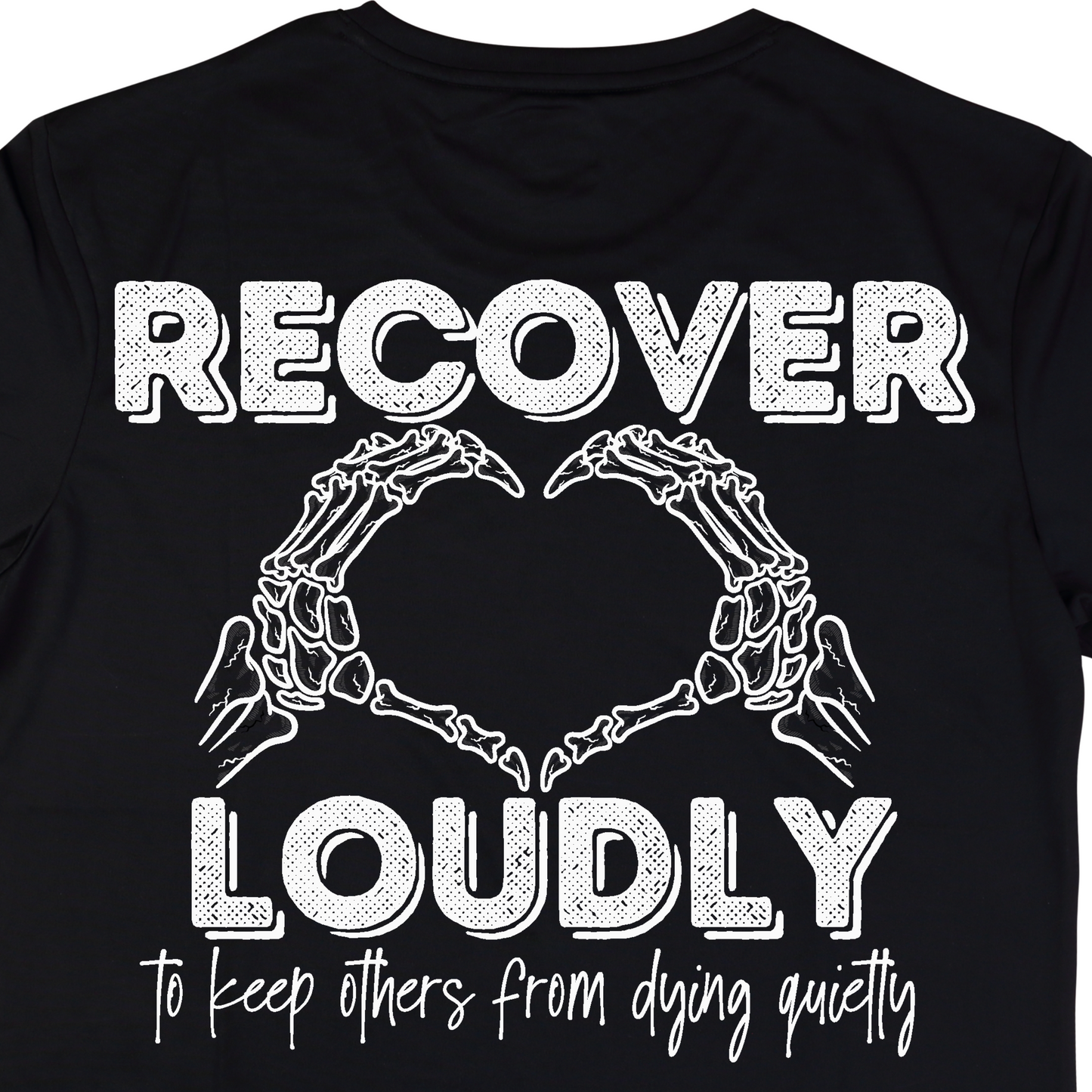 Recover Loudly Soft Cotton Tee Addiction, Recovery Hope Ministry