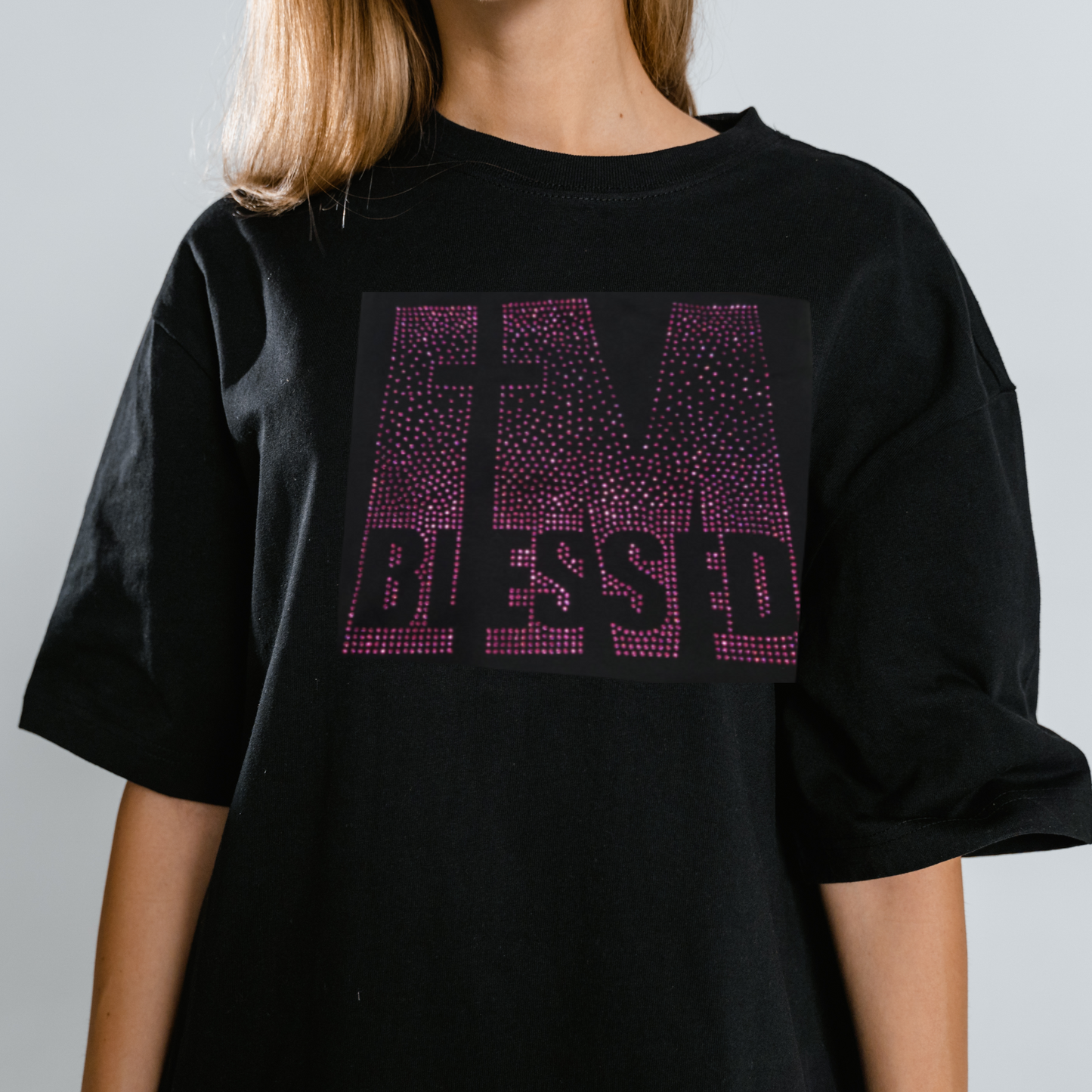 I'm Blessed Rhinestone Soft Cotton Tee, Faith Based, Christian, Inspirational, Motivational