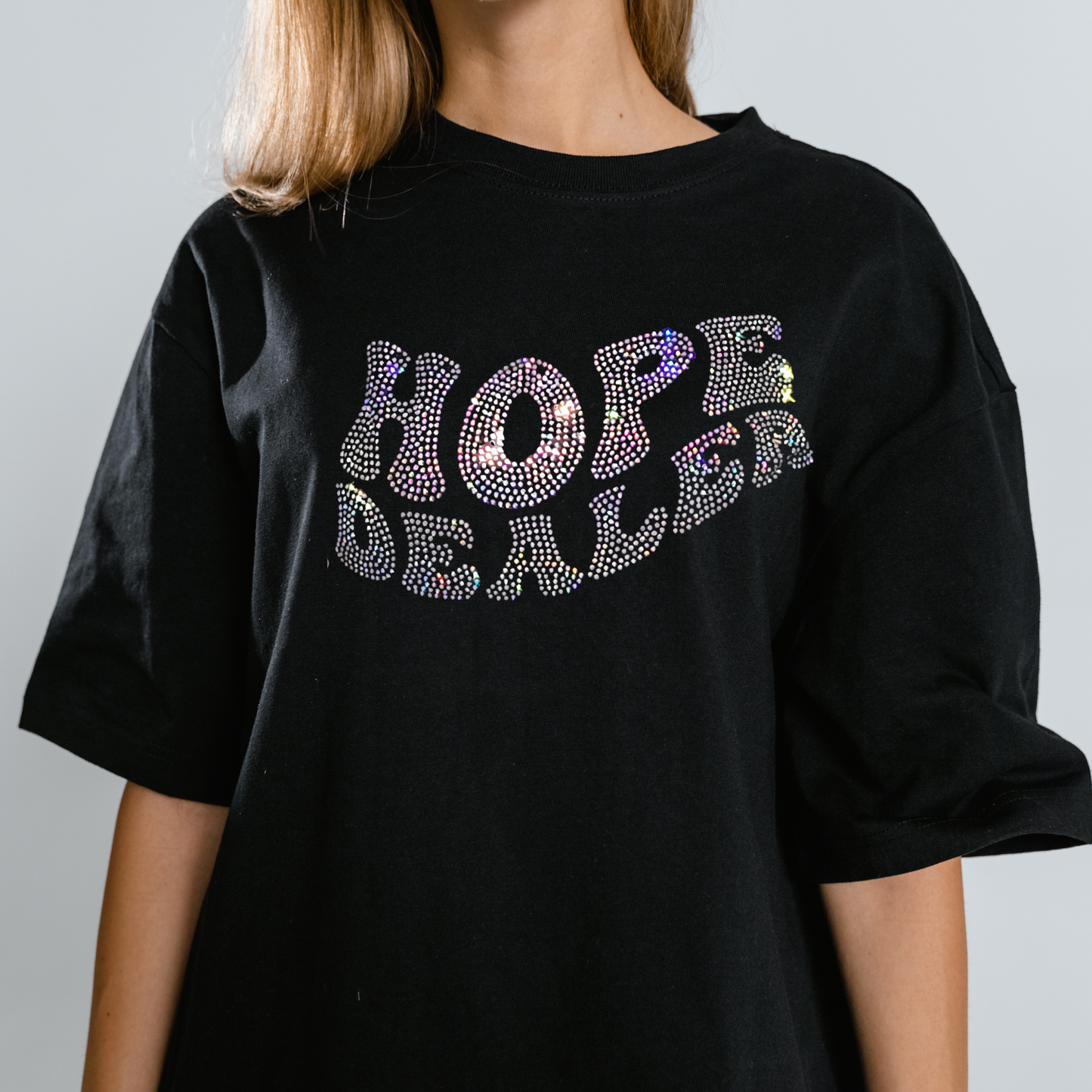 Hope Dealer Rhinestone Soft Cotton Tee Faith Based, Inspirational, Motivational, Christian  Clothing