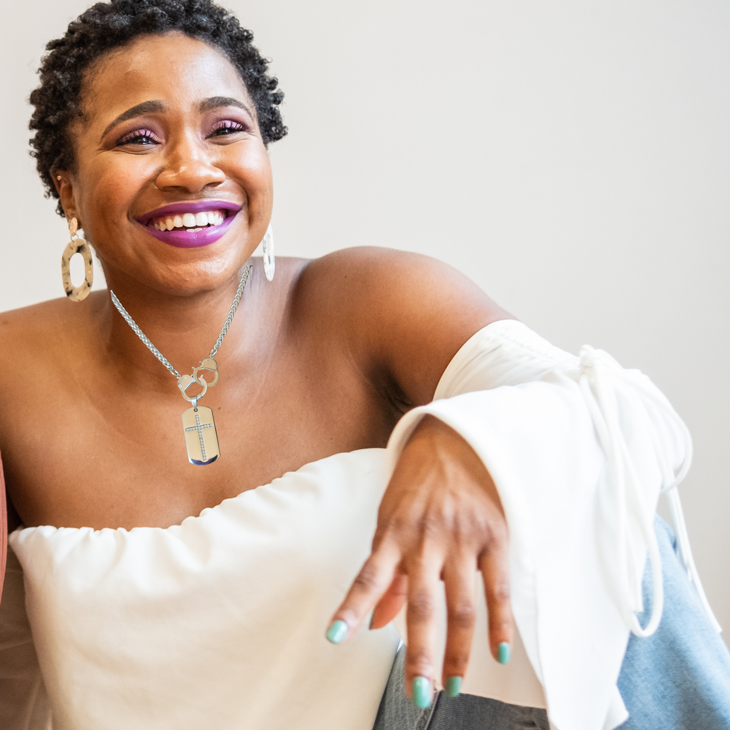 Cuffed 2 the Cross Necklace